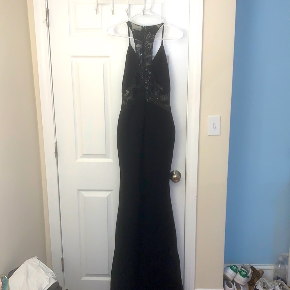 Black ball gown